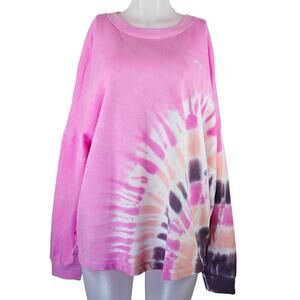 Victoria Secret Pink Embroidered Lightweight Athletic Sweatshirt Women's XL